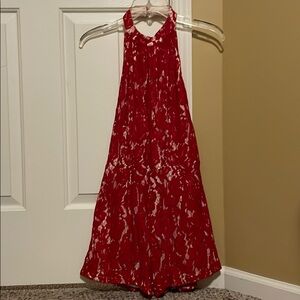 Missguided red lace romper